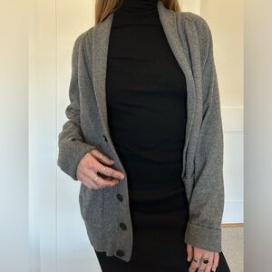 Gray Button-Up Cardigan